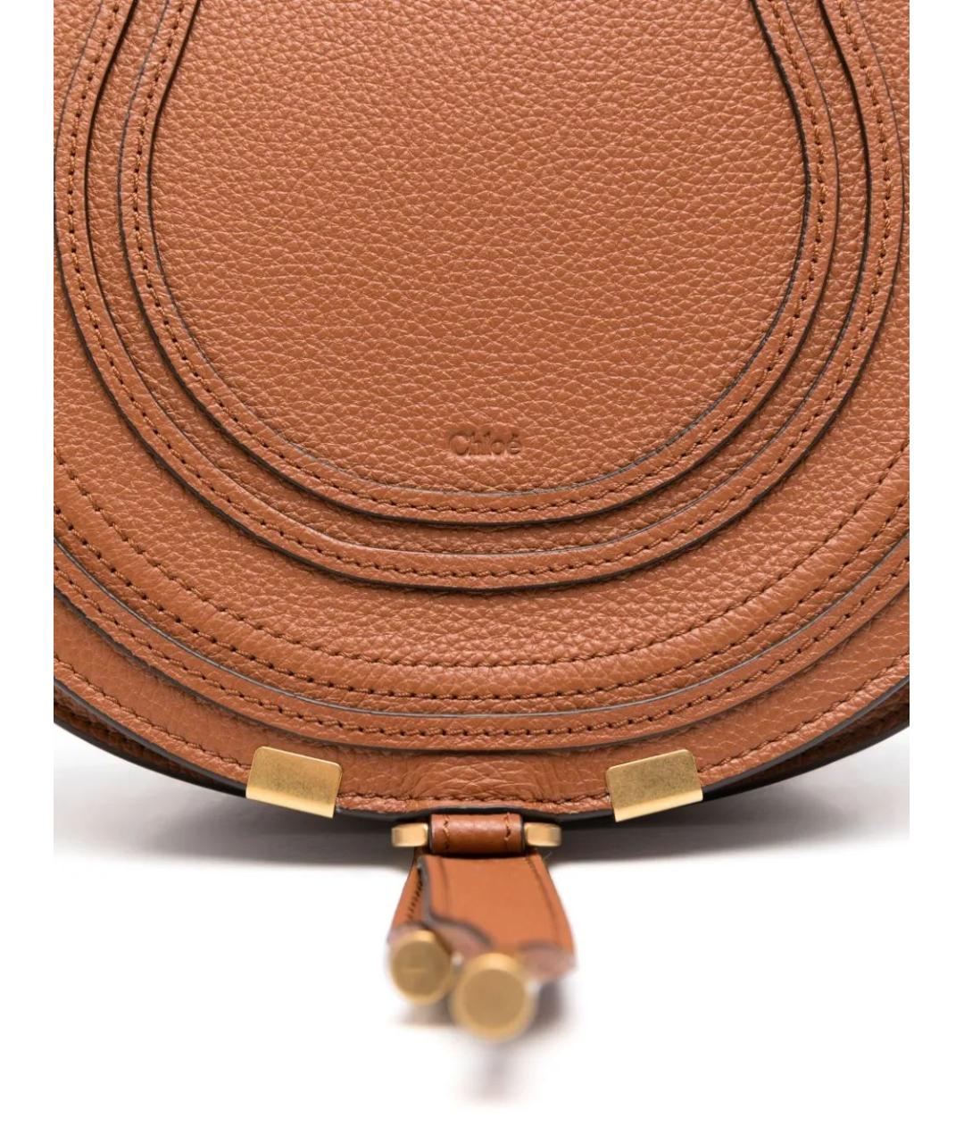 CHLOE Коричневая кожаная сумка через плечо, фото 4