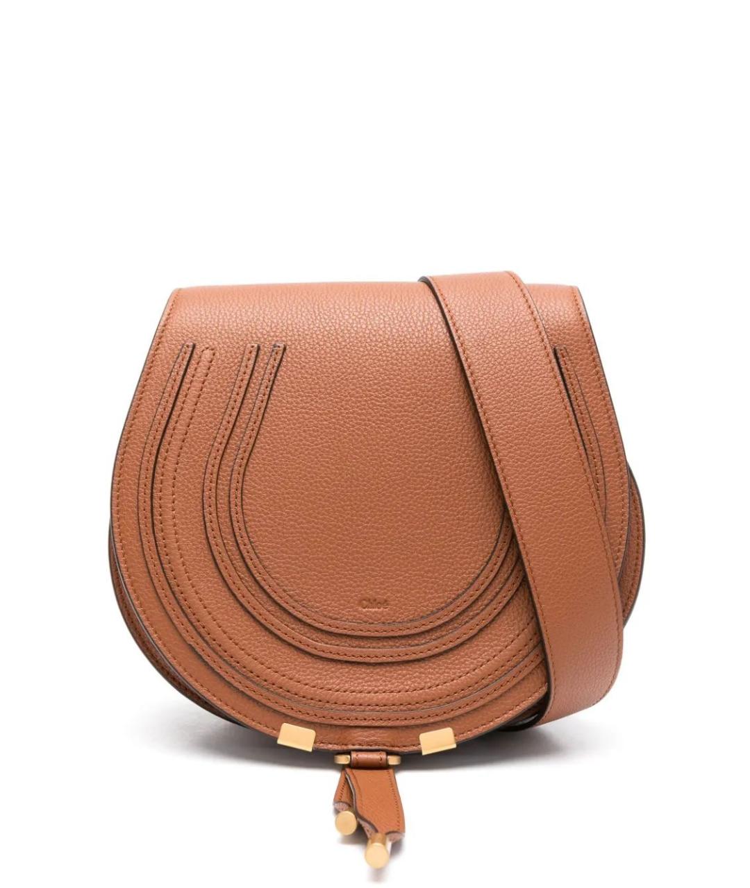 CHLOE Коричневая кожаная сумка через плечо, фото 1