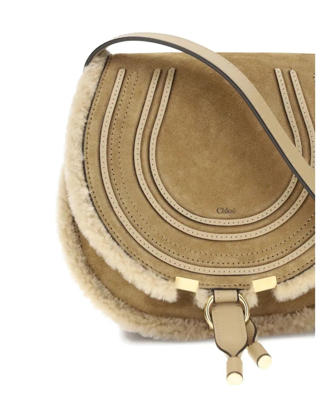 CHLOE Бежевая кожаная сумка через плечо, фото 4