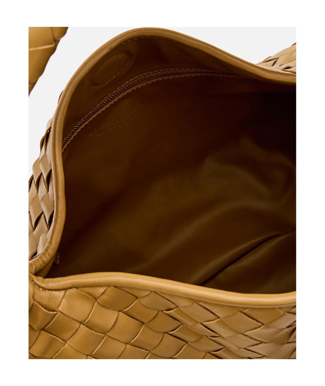 BOTTEGA VENETA Коричневая кожаная сумка через плечо, фото 3