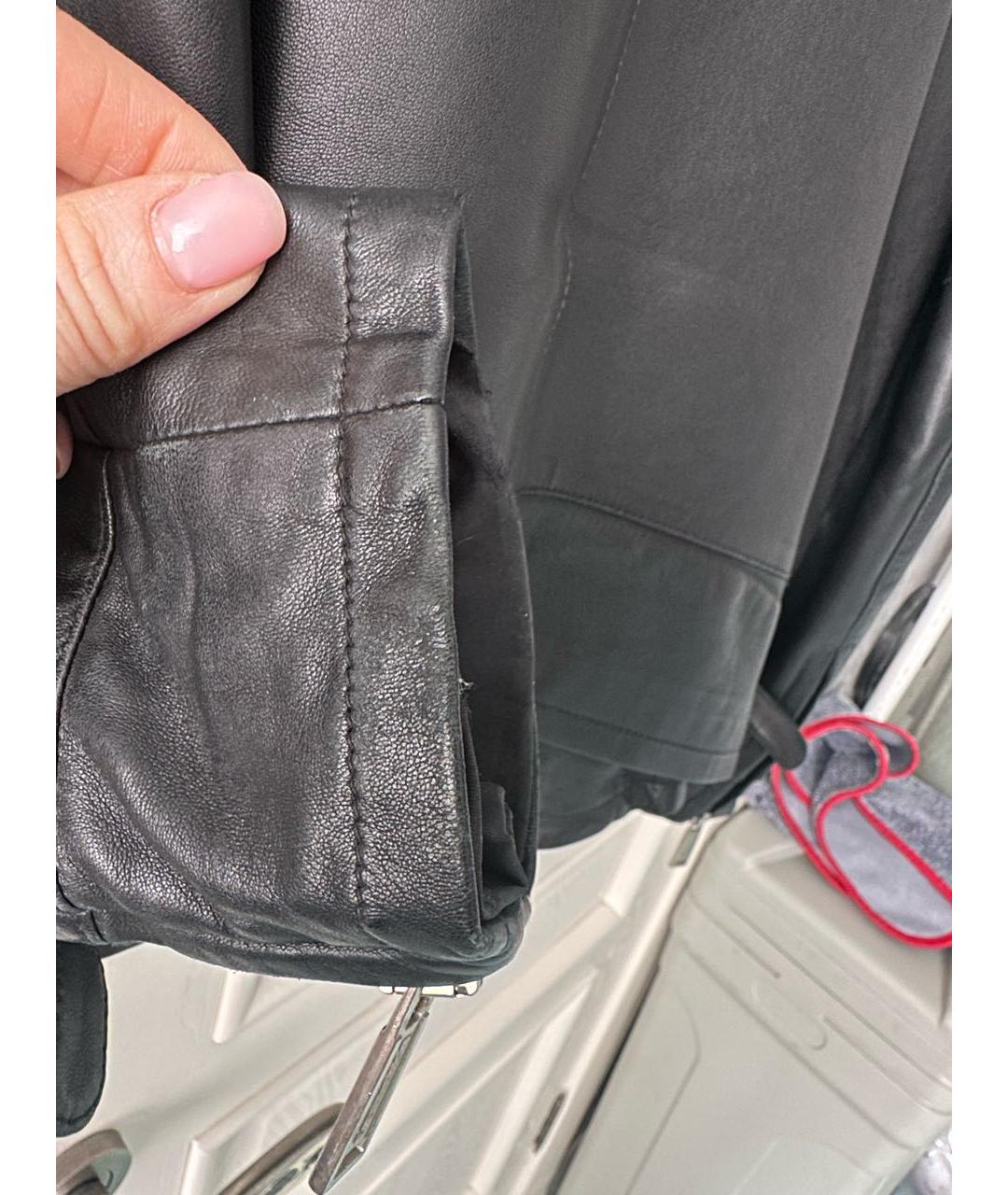 DSQUARED2 Черная кожаная куртка, фото 5