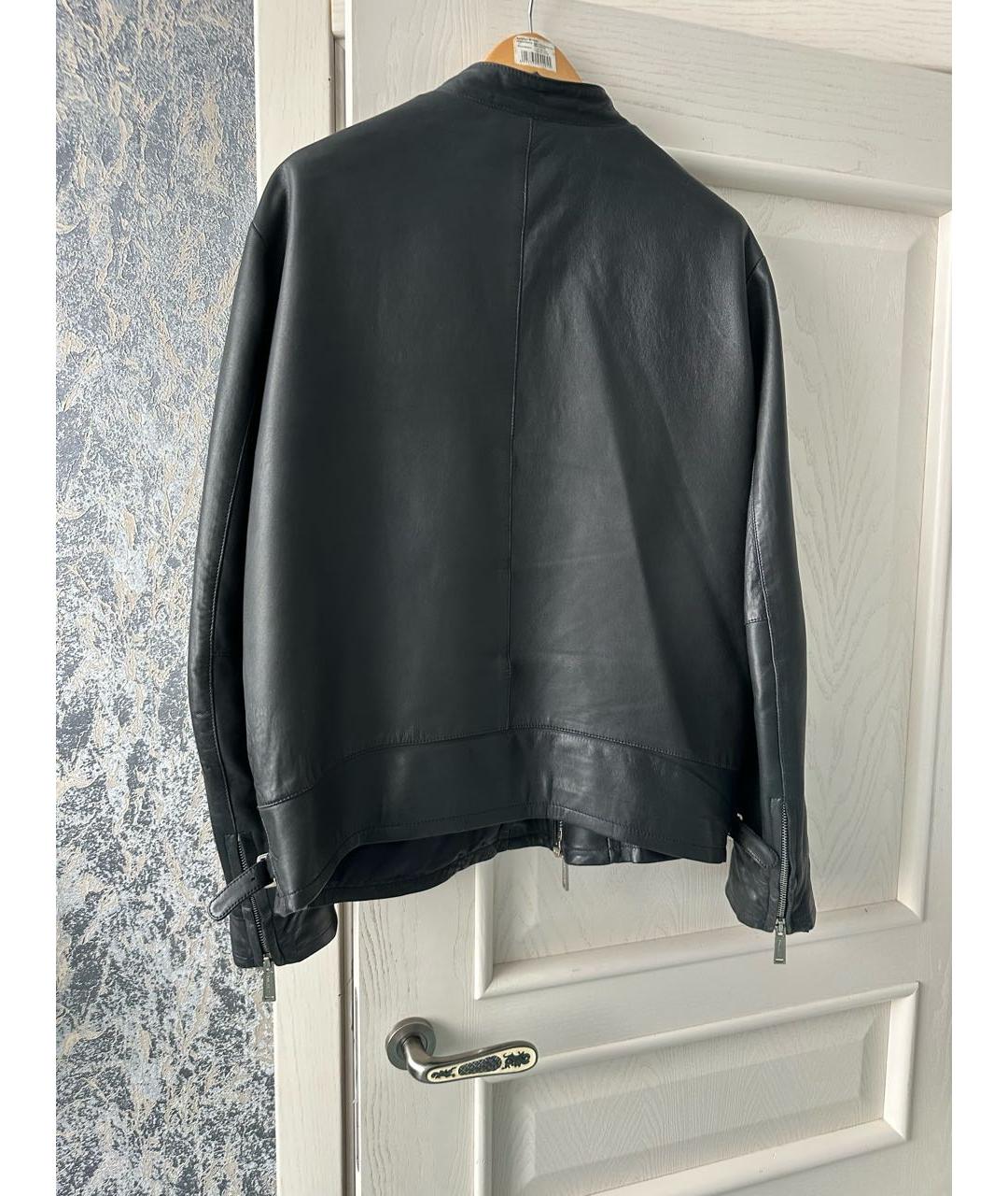 DSQUARED2 Черная кожаная куртка, фото 2