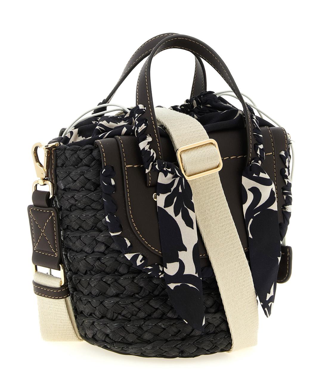 CUBA LAB Черная пелетеная сумка тоут, фото 2