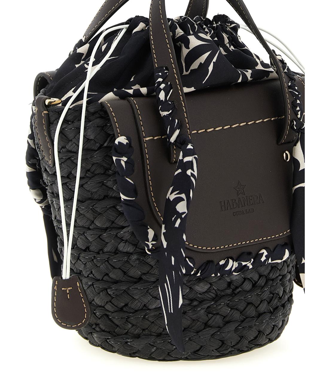 CUBA LAB Черная пелетеная сумка тоут, фото 3