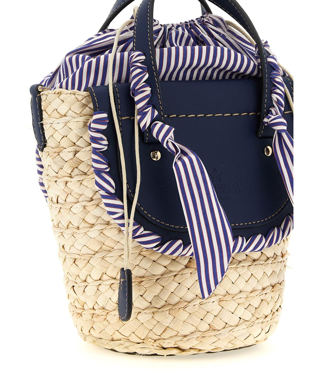 CUBA LAB Бежевая пелетеная сумка тоут, фото 3