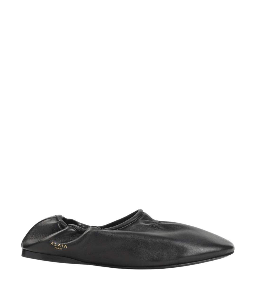 ALAIA Черные кожаные балетки, фото 1