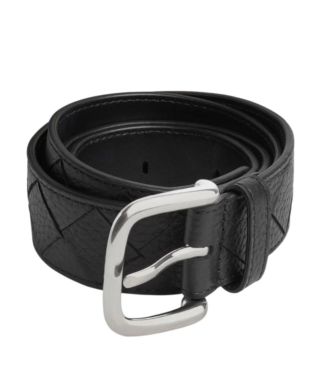 BOTTEGA VENETA Черный кожаный ремень, фото 1