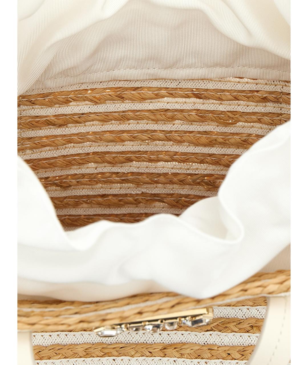 ROGER VIVIER Бежевая пелетеная сумка тоут, фото 4