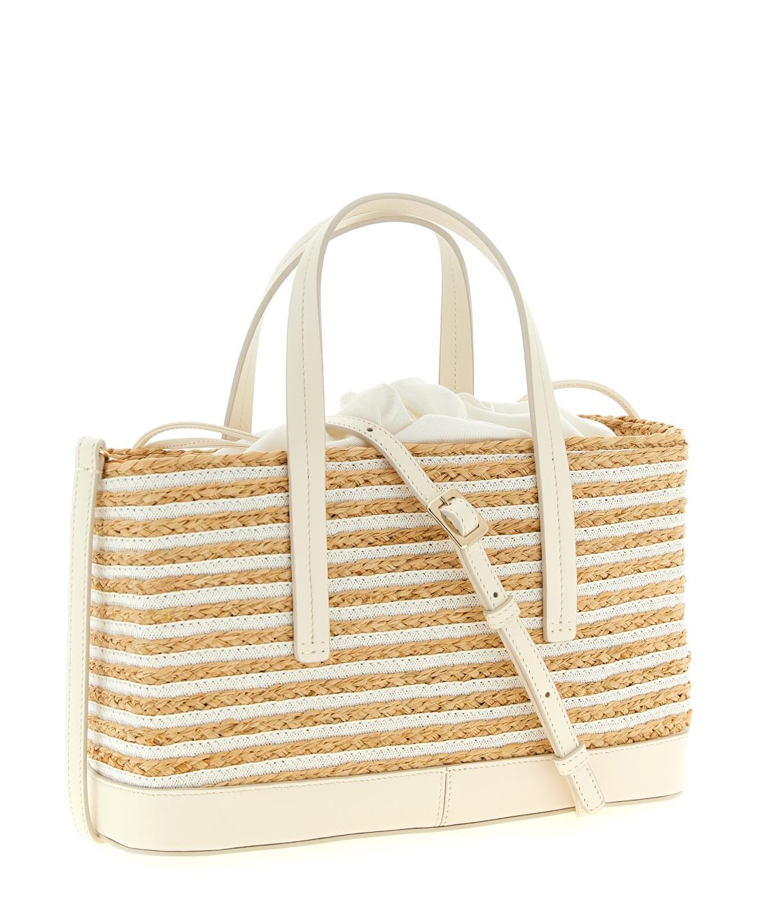 ROGER VIVIER Бежевая пелетеная сумка тоут, фото 2