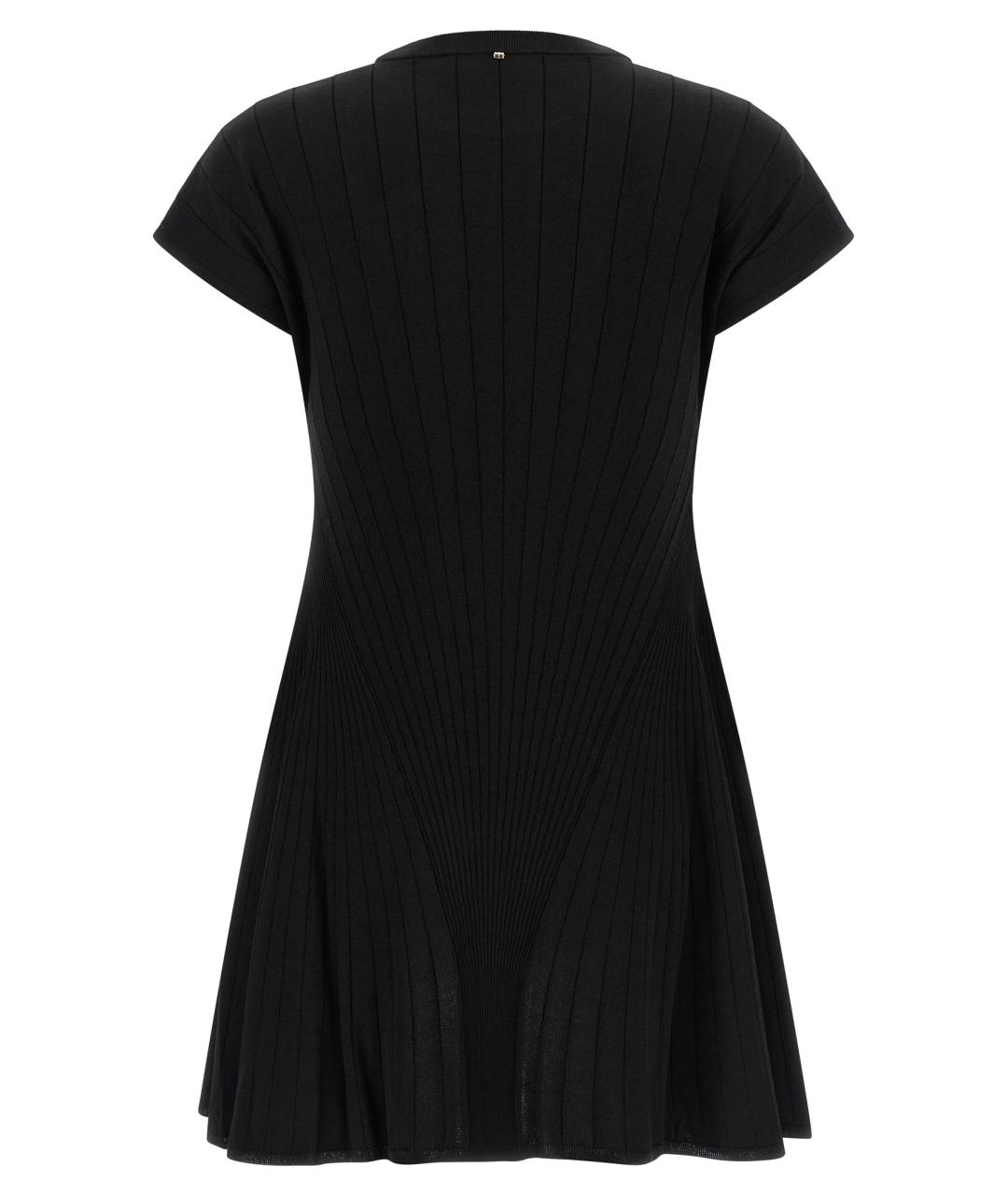 SPORTMAX Черное вискозное повседневное платье, фото 2