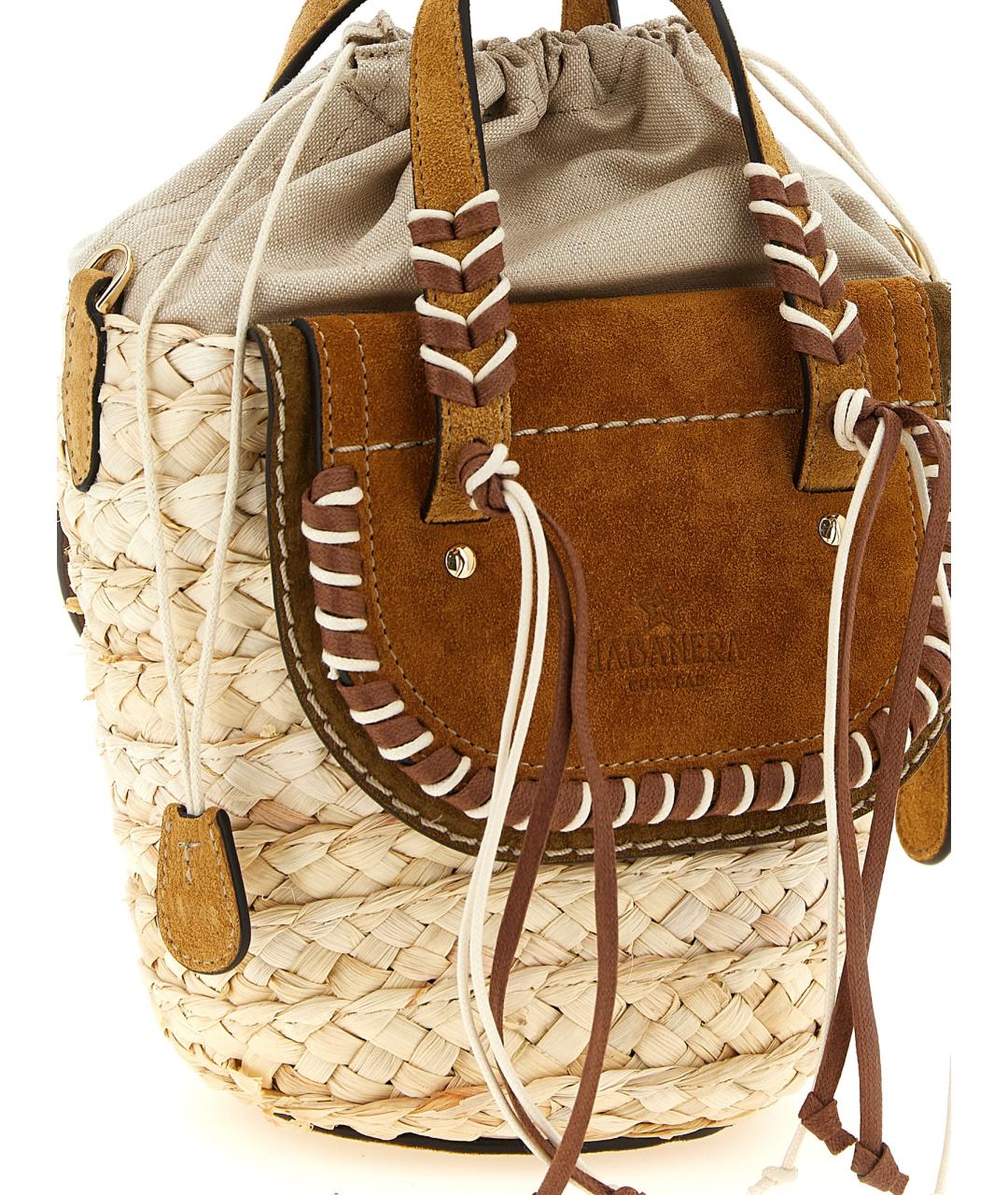 CUBA LAB Бежевая пелетеная сумка тоут, фото 3