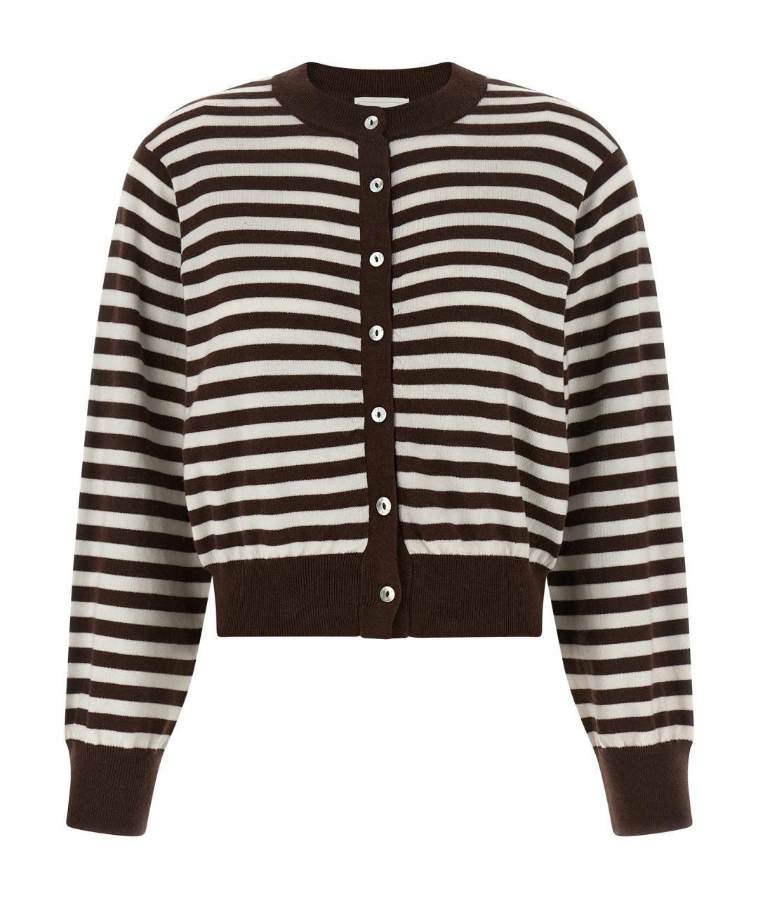 BE YOU Коричневый хлопковый кардиган, фото 1