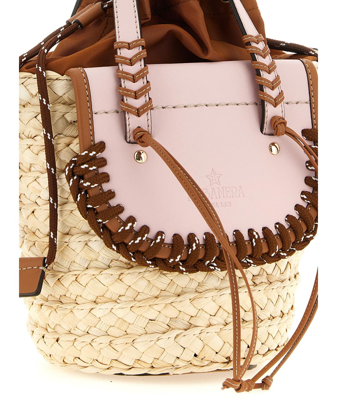 CUBA LAB Бежевая пелетеная сумка тоут, фото 3