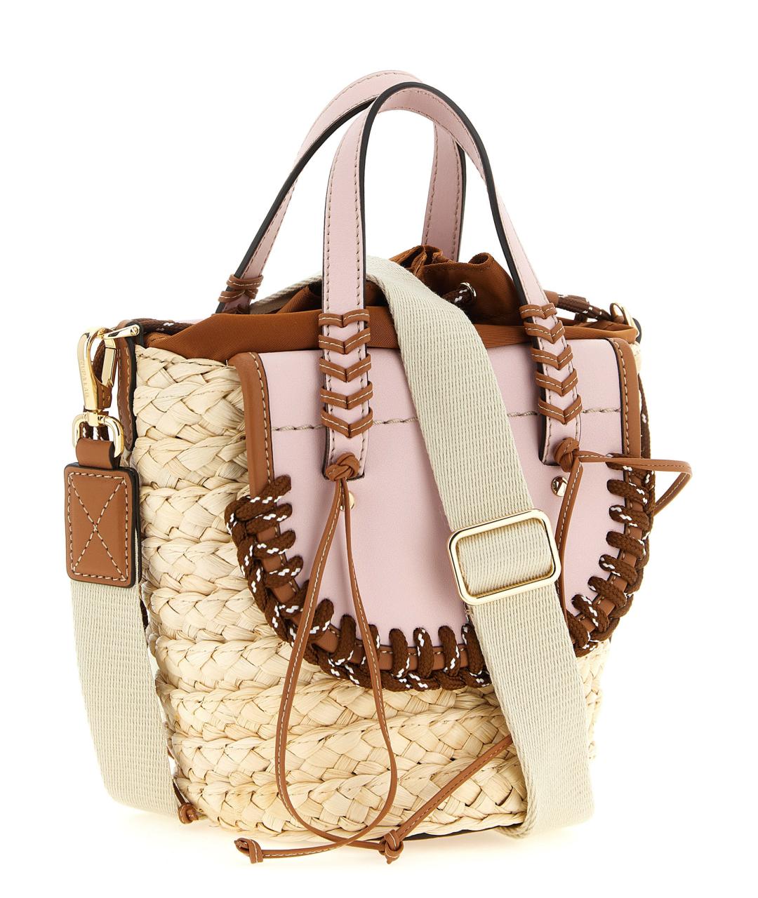 CUBA LAB Бежевая пелетеная сумка тоут, фото 2