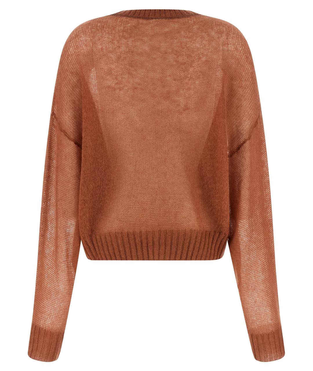 BRUNELLO CUCINELLI Коричневый шерстяной джемпер / свитер, фото 2