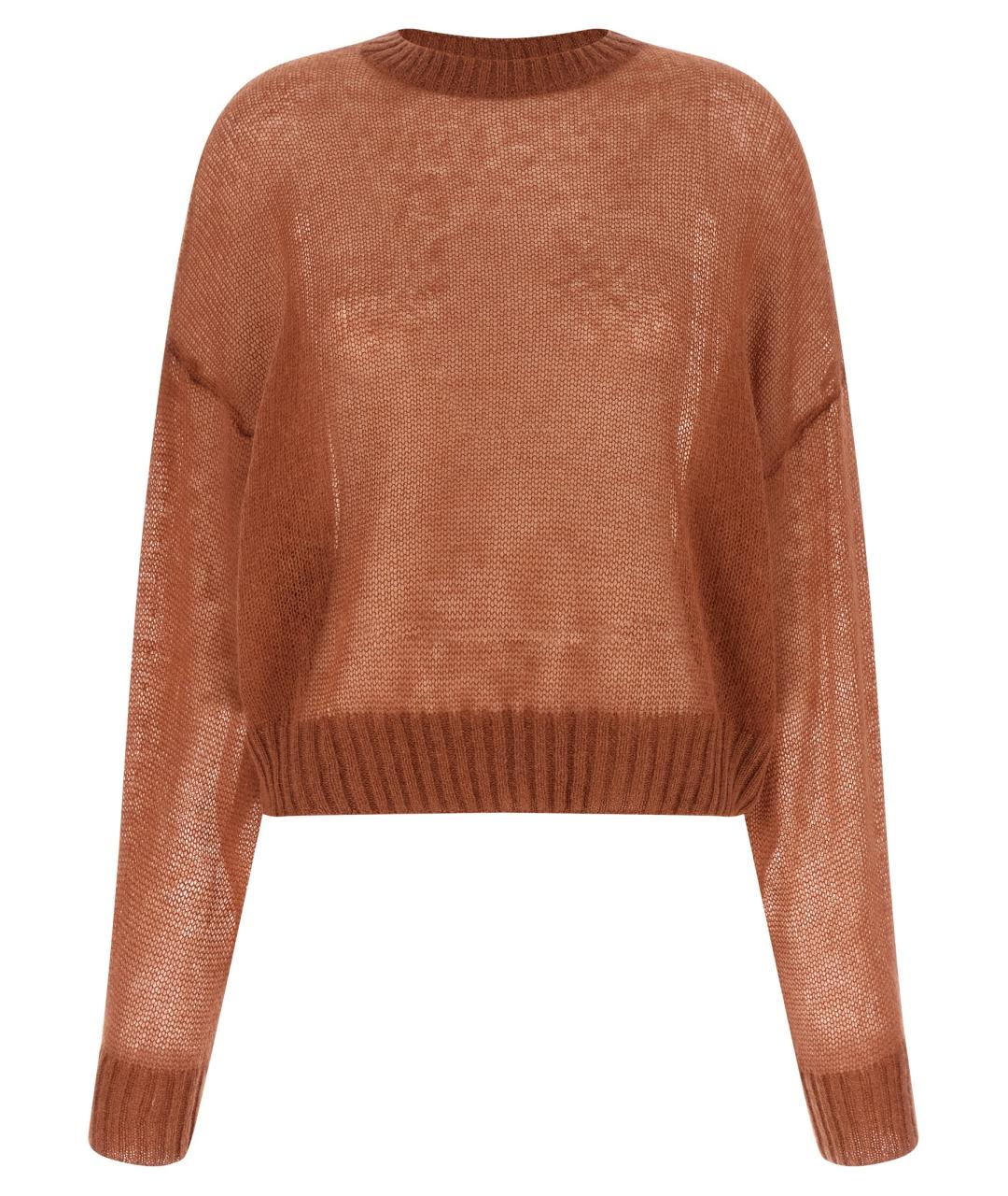 BRUNELLO CUCINELLI Коричневый шерстяной джемпер / свитер, фото 1