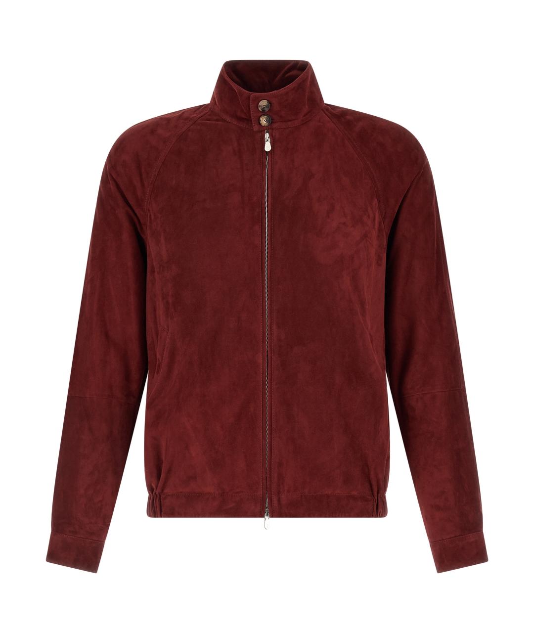 BRUNELLO CUCINELLI Красная замшевая куртка, фото 1