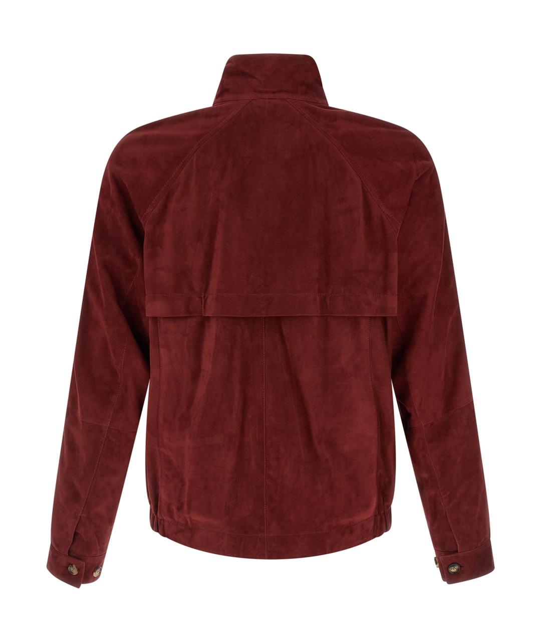 BRUNELLO CUCINELLI Красная замшевая куртка, фото 2