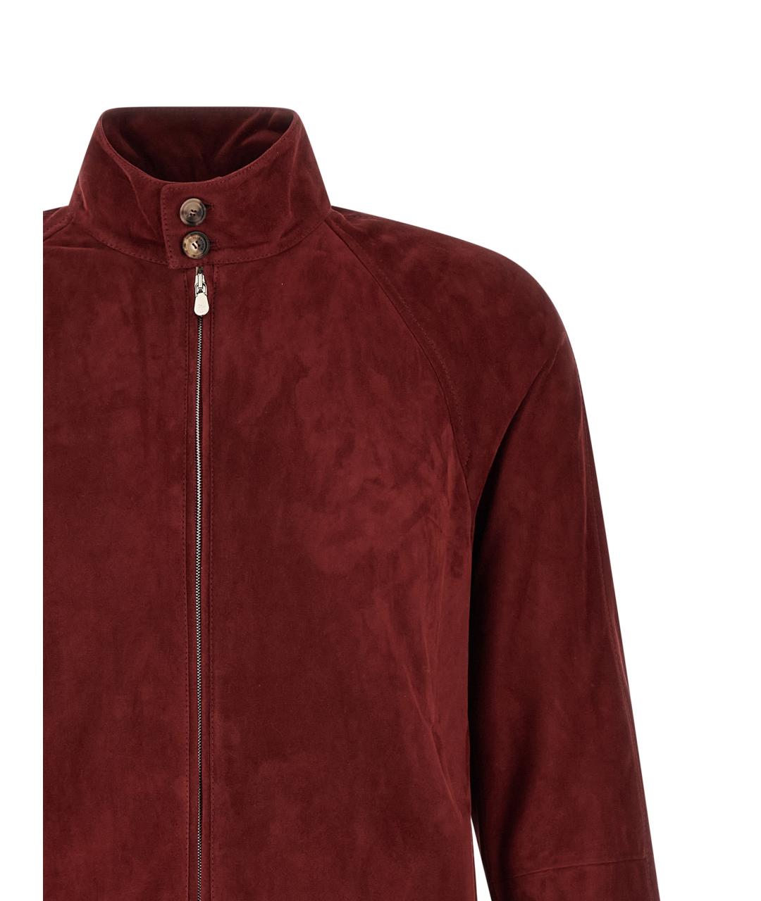 BRUNELLO CUCINELLI Красная замшевая куртка, фото 3