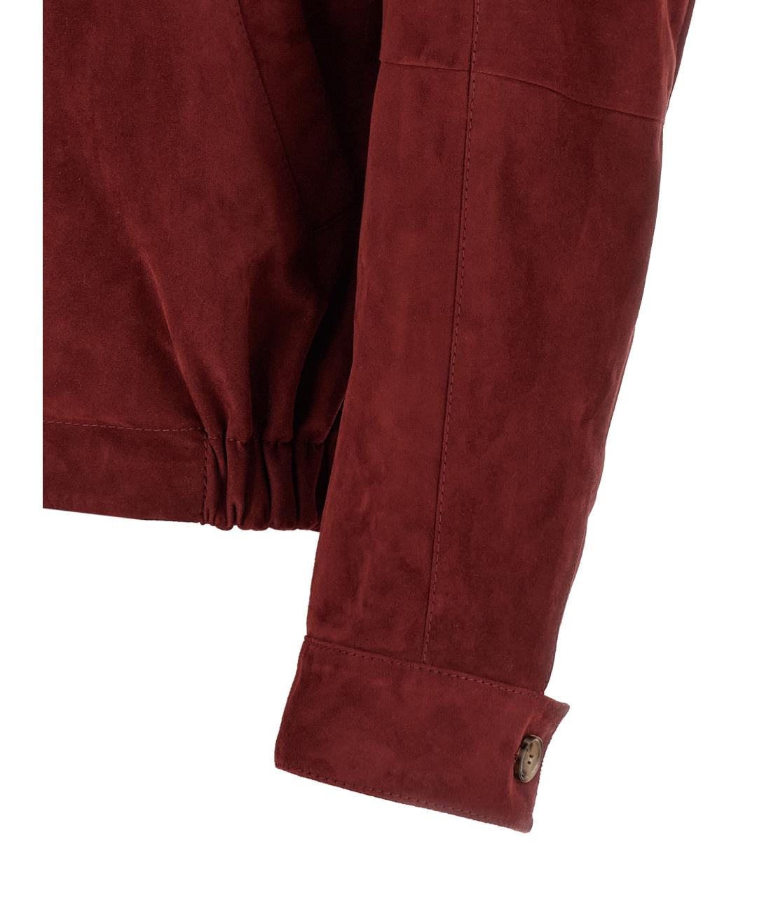 BRUNELLO CUCINELLI Красная замшевая куртка, фото 4