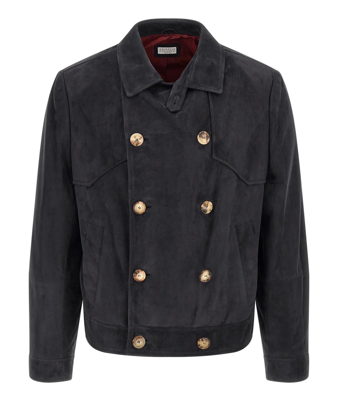 BRUNELLO CUCINELLI Зеленая замшевая куртка, фото 1