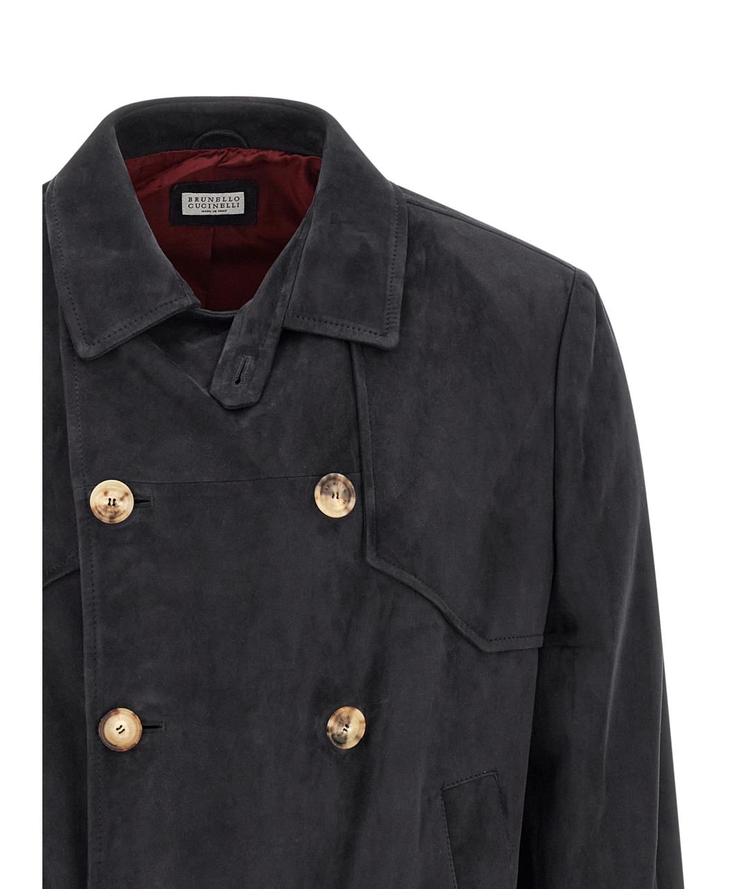 BRUNELLO CUCINELLI Зеленая замшевая куртка, фото 3