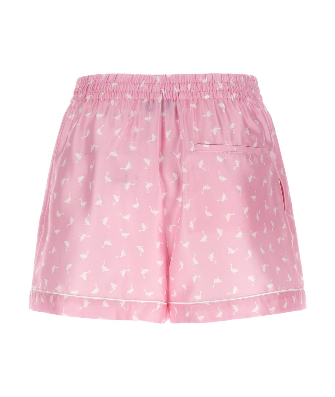 MOSCHINO Розовые шелковые шорты, фото 2