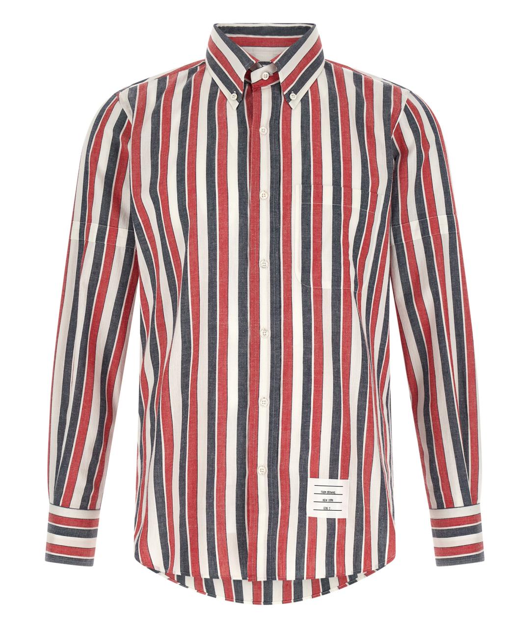 THOM BROWNE Мульти хлопковая кэжуал рубашка, фото 1