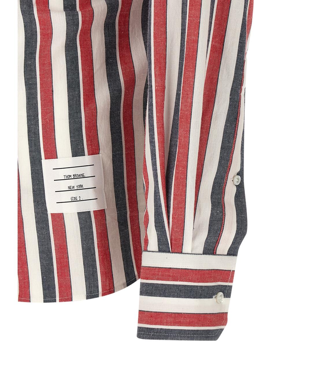 THOM BROWNE Мульти хлопковая кэжуал рубашка, фото 4