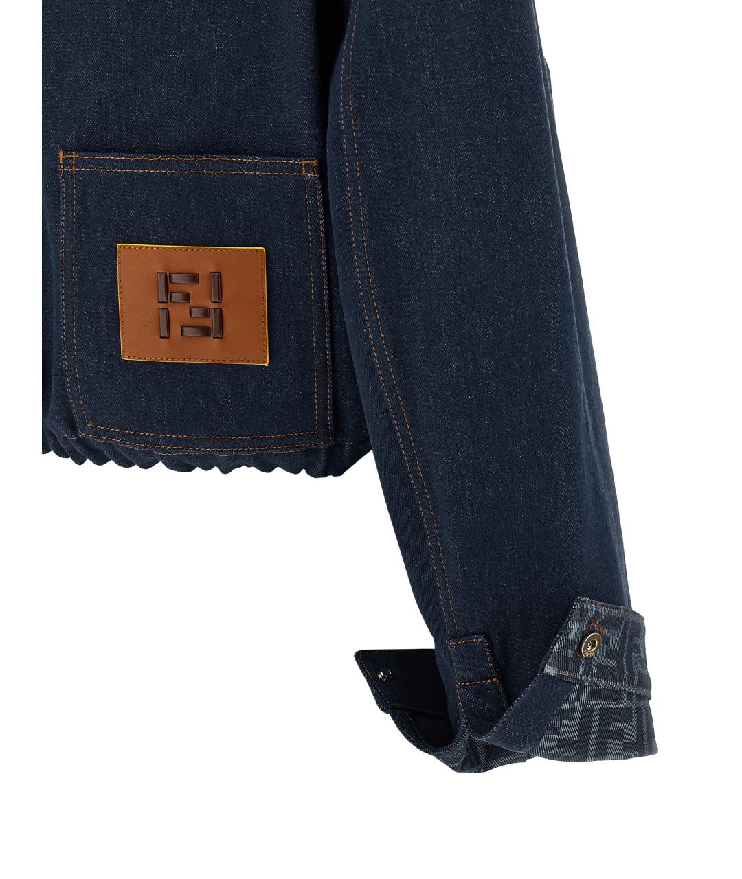 FENDI Синяя хлопковая куртка, фото 4