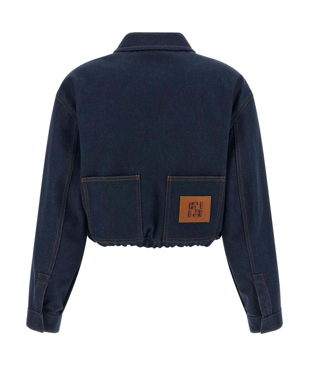 FENDI Синяя хлопковая куртка, фото 2