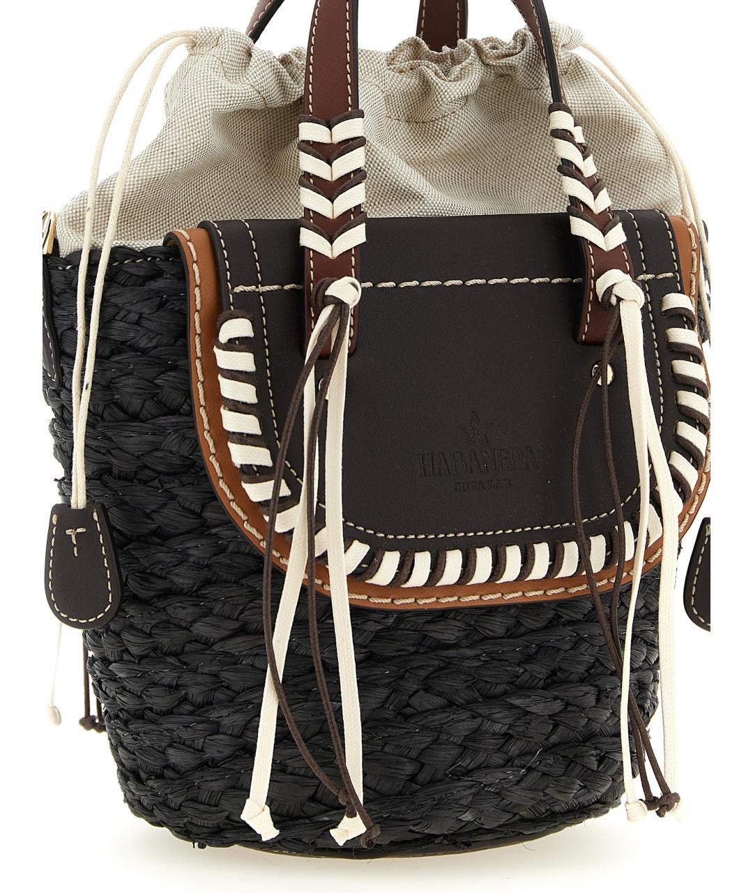 CUBA LAB Черная пелетеная сумка тоут, фото 3