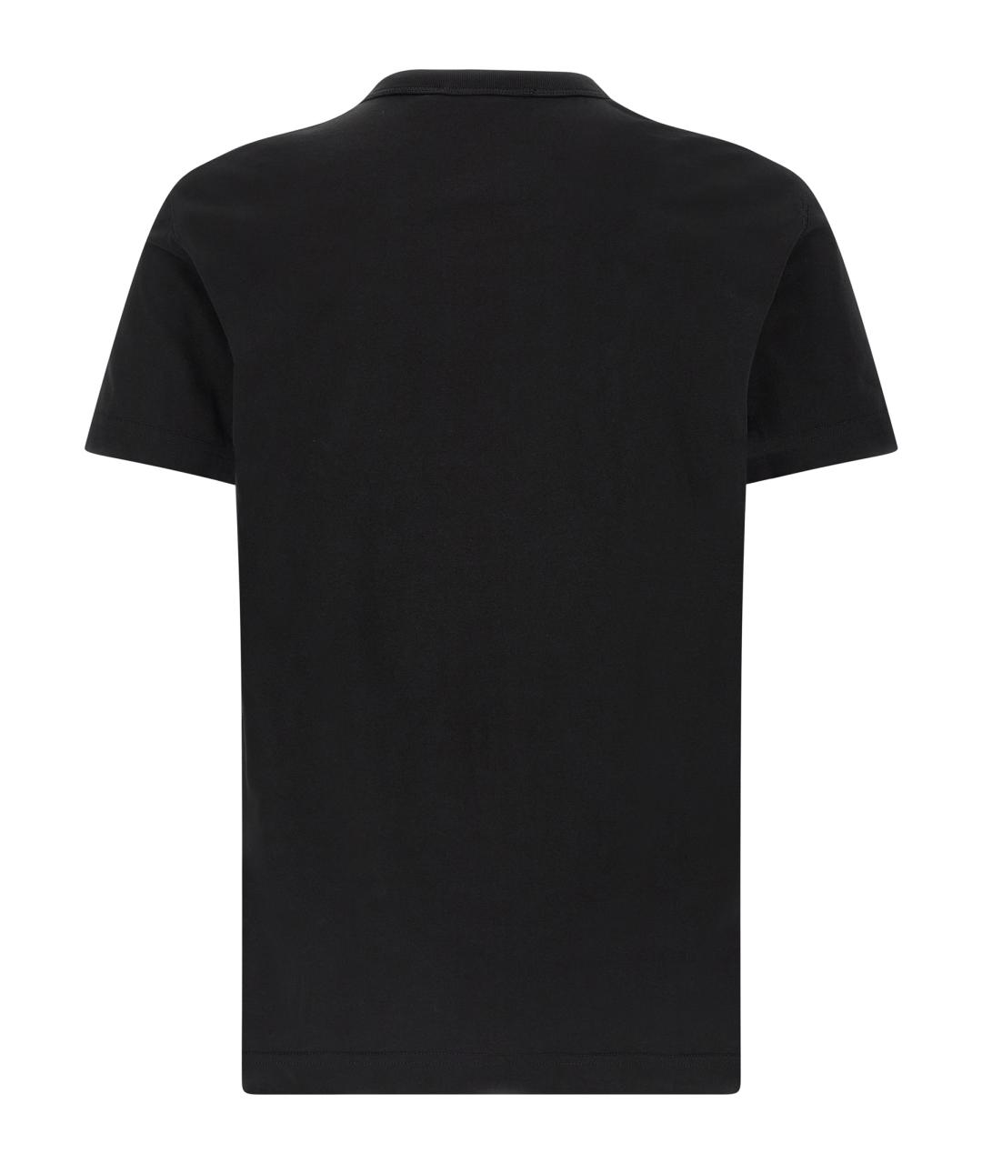 DOLCE&GABBANA Черная хлопковая футболка, фото 2