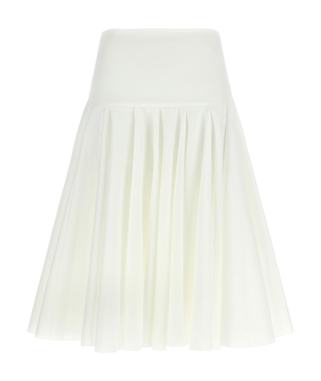 JACQUEMUS Белая хлопковая юбка миди, фото 1