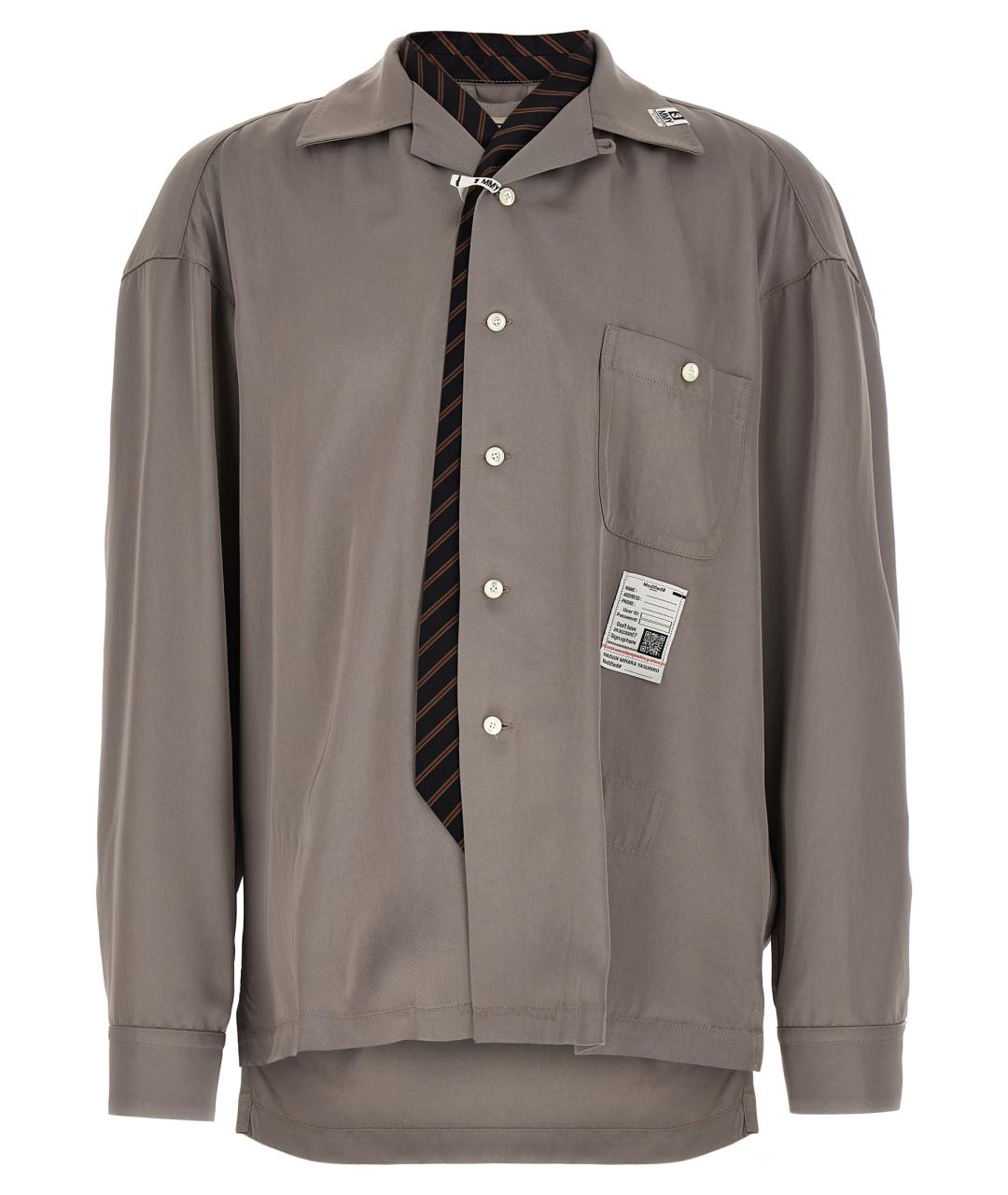 MAISON MIHARA YASUHIRO Серая кэжуал рубашка, фото 1