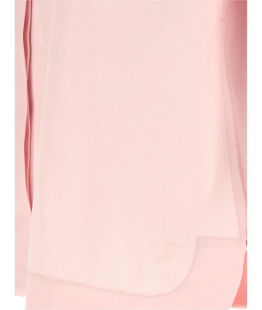 JACQUEMUS Розовая хлопковая рубашка, фото 5