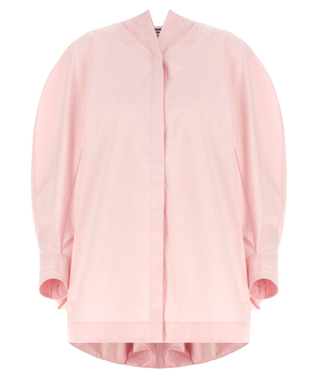 JACQUEMUS Розовая хлопковая рубашка, фото 1