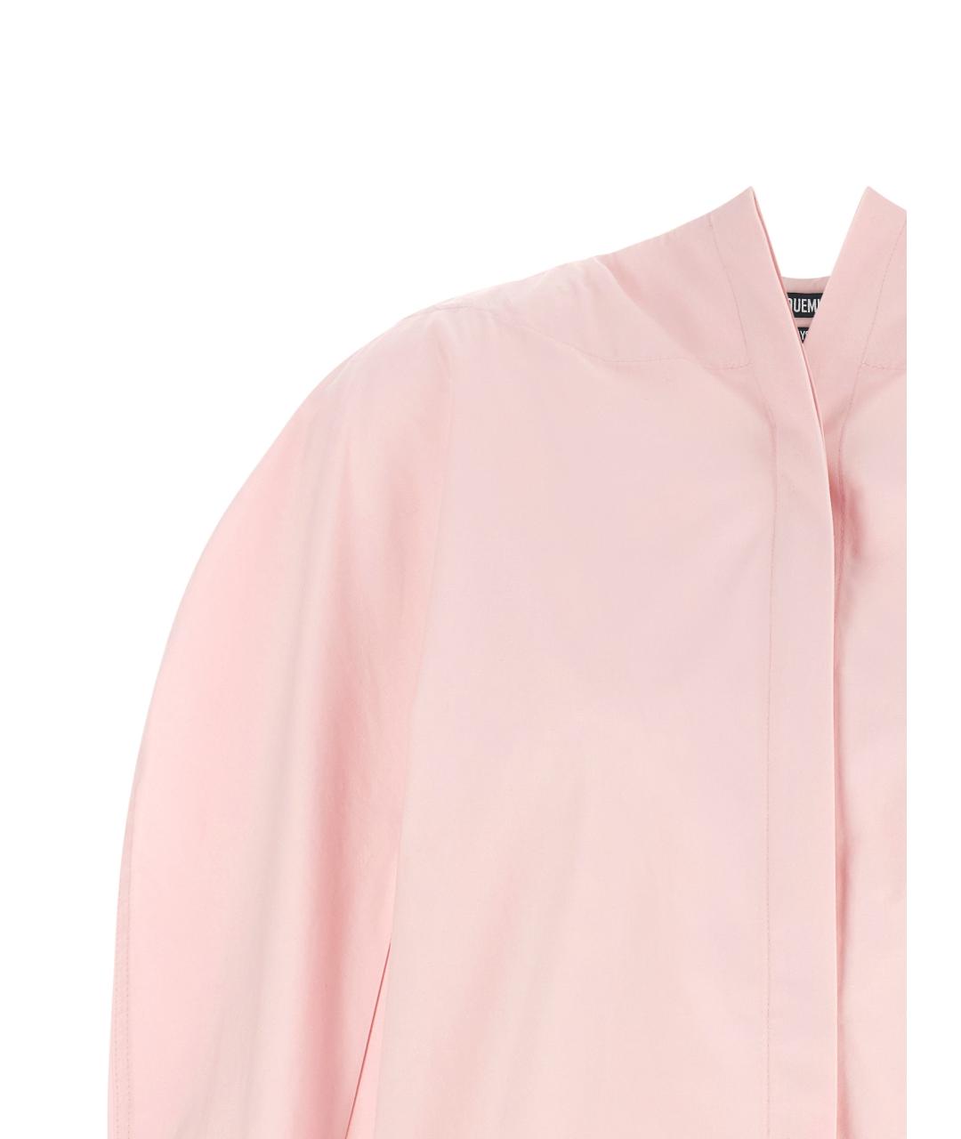 JACQUEMUS Розовая хлопковая рубашка, фото 3