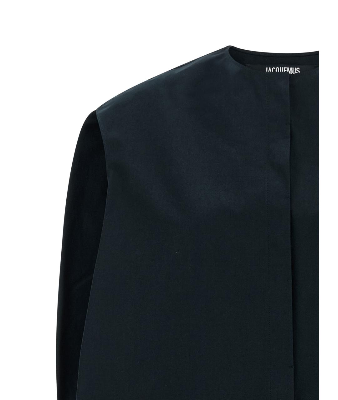 JACQUEMUS Темно-синее хлопковое повседневное платье, фото 3