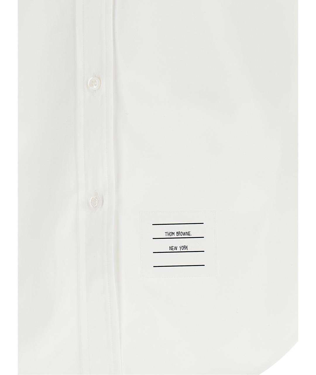 THOM BROWNE Белая хлопковая рубашка, фото 5