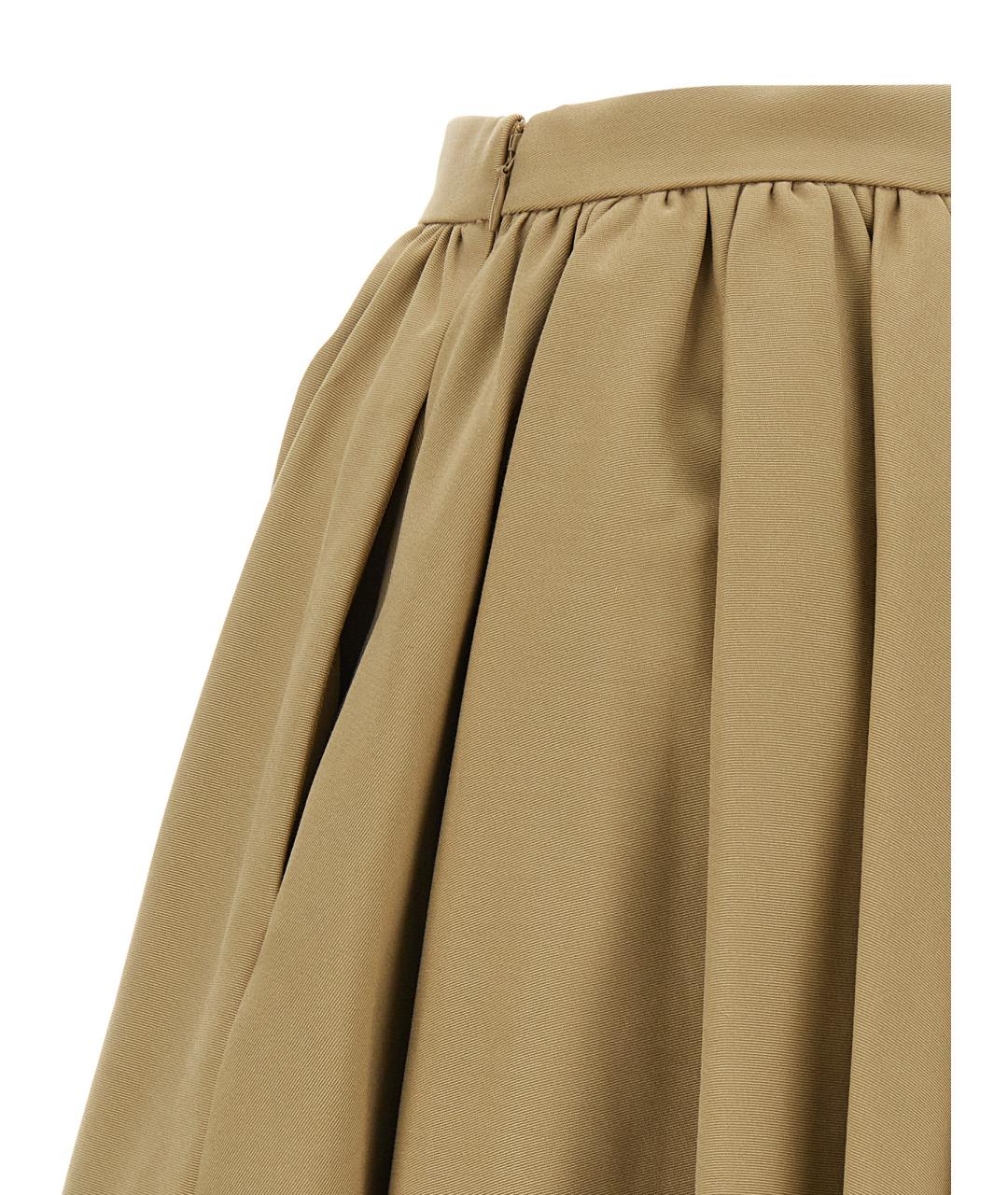 SELF-PORTRAIT Бежевая хлопковая юбка мини, фото 4