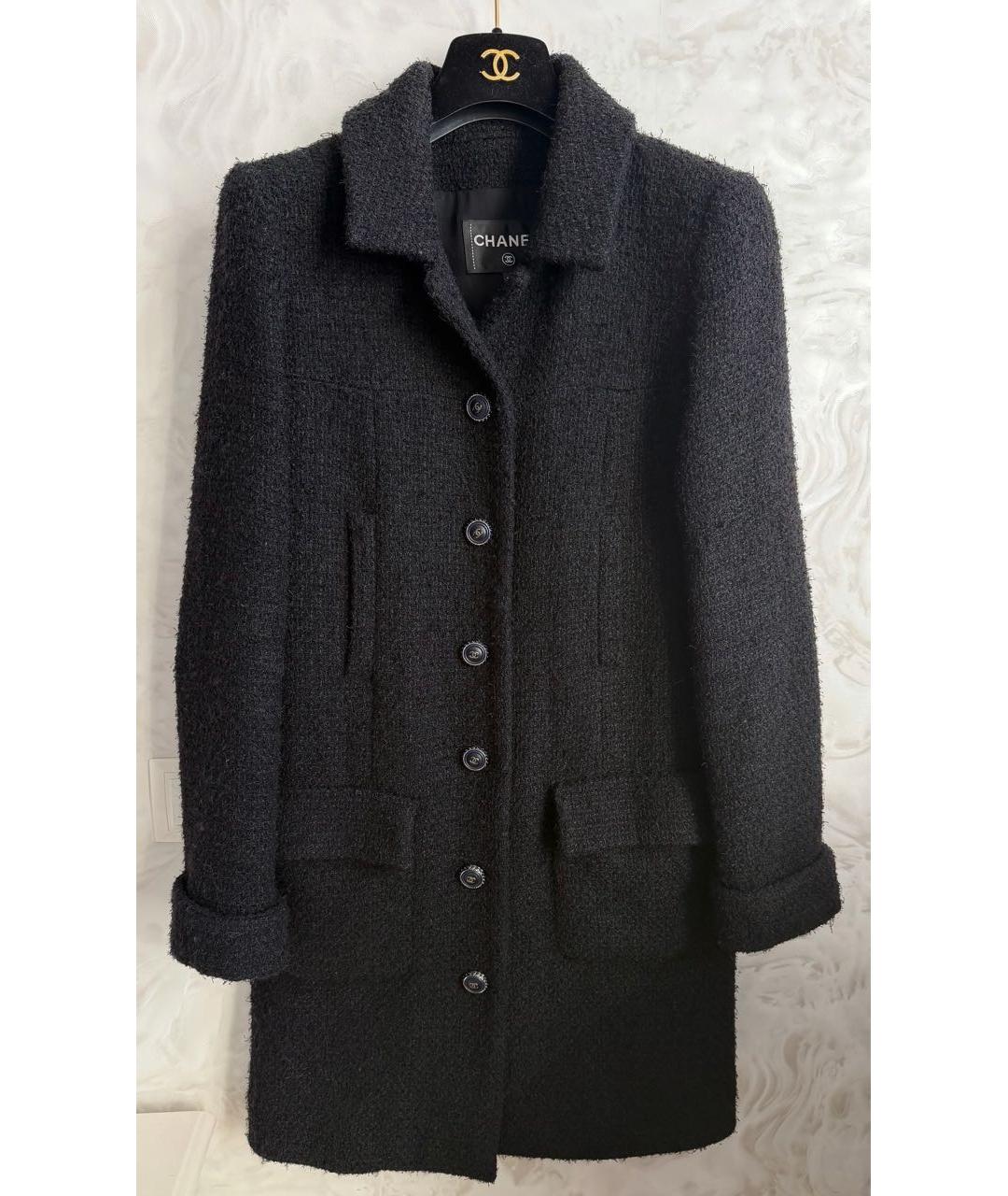 CHANEL Черный шерстяной жакет/пиджак, фото 8