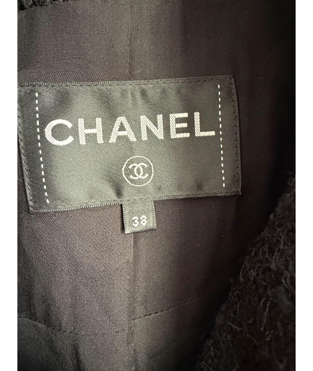 CHANEL Черный шерстяной жакет/пиджак, фото 4
