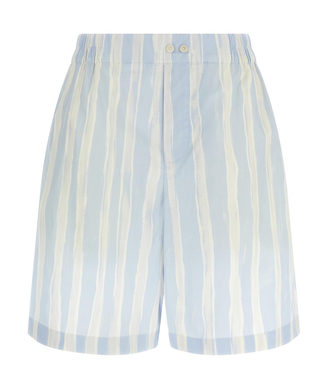 JACQUEMUS Голубые хлопковые шорты, фото 1