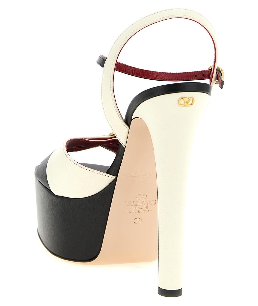 VALENTINO Мульти кожаные босоножки, фото 3