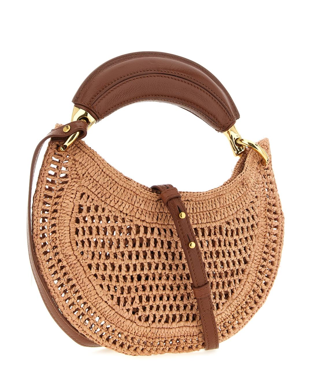 CHLOE Бежевая пелетеная сумка с короткими ручками, фото 2