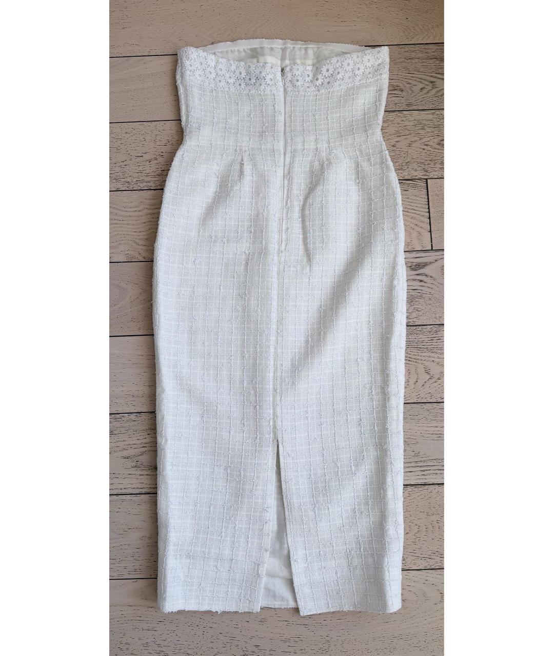 CHANEL Белое твидовое повседневное платье, фото 4