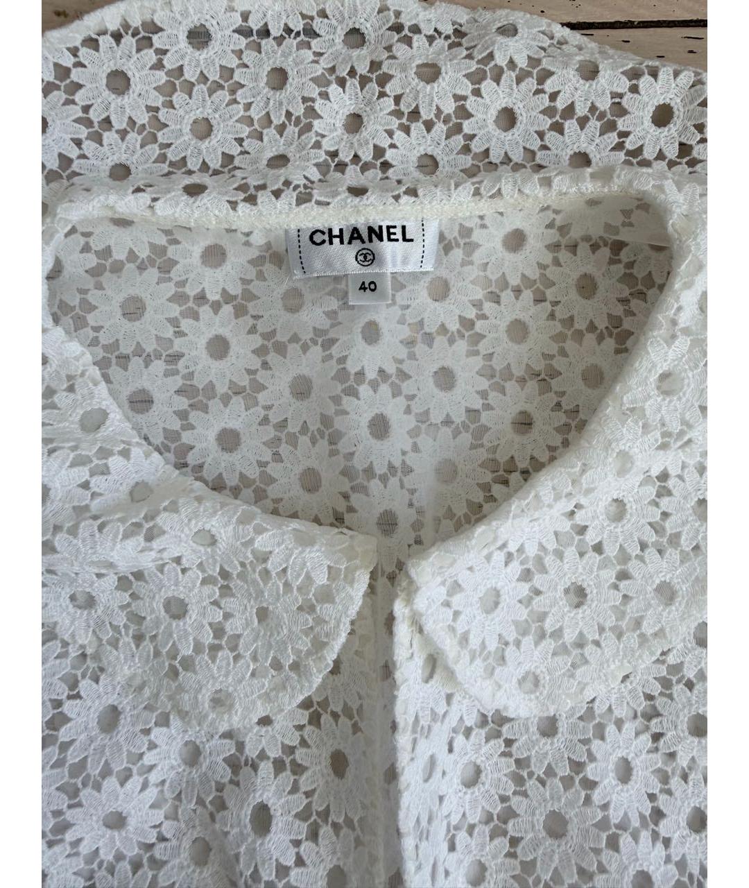 CHANEL Белое твидовое повседневное платье, фото 8