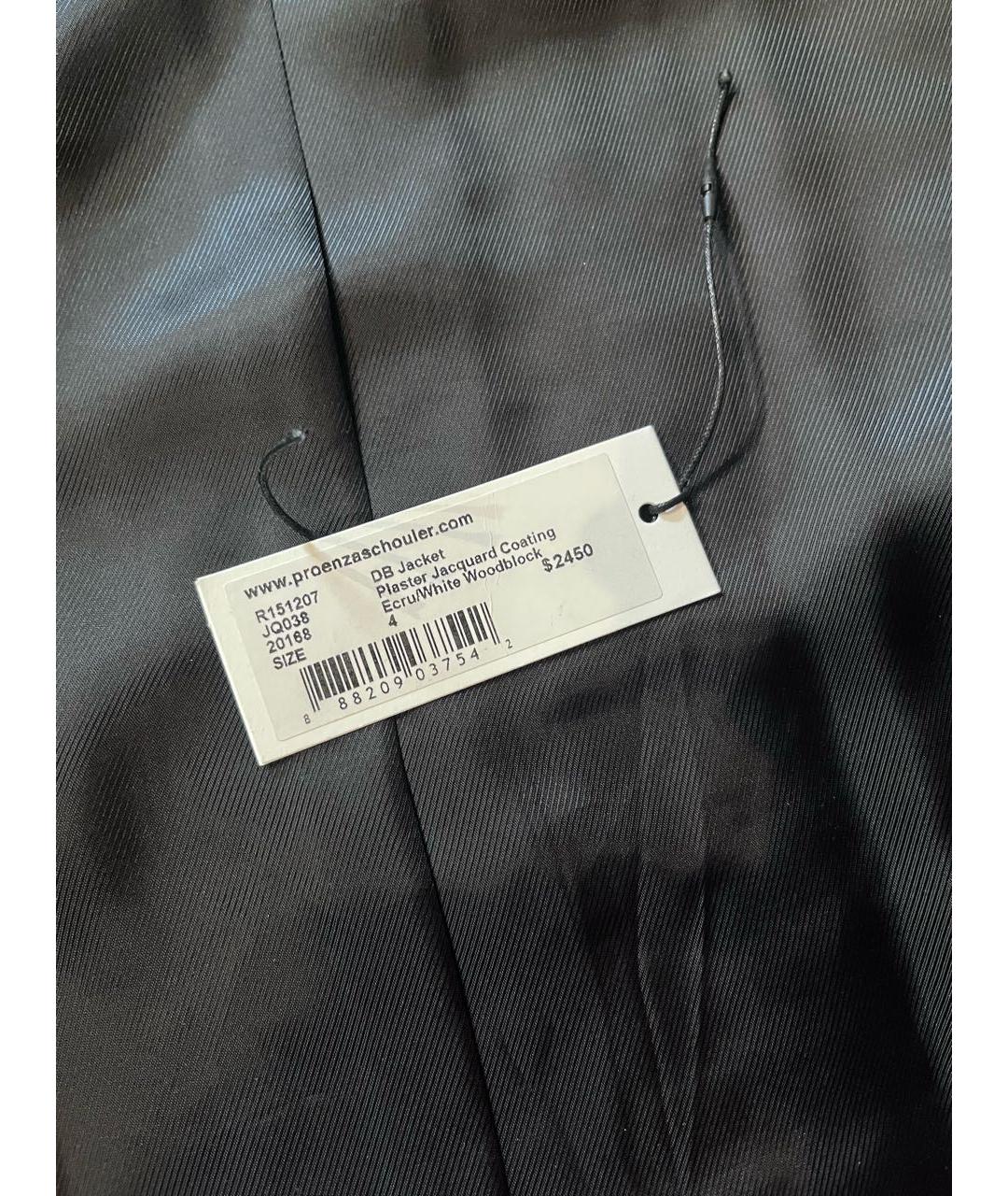 PROENZA SCHOULER Белый хлопковый жакет/пиджак, фото 4