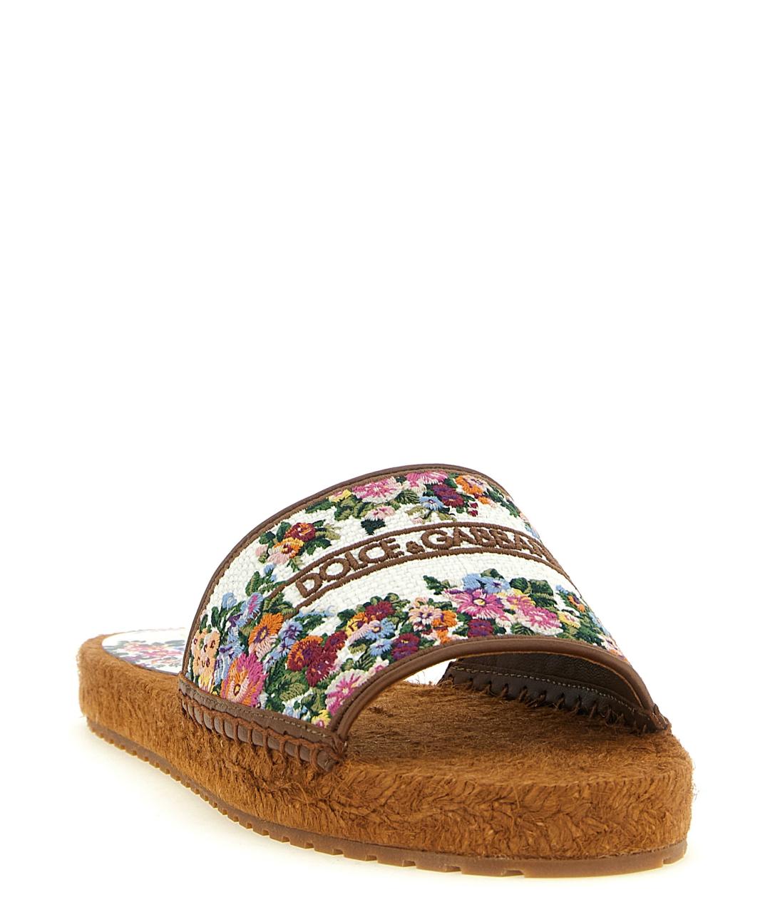 DOLCE&GABBANA Мульти шлепанцы, фото 2